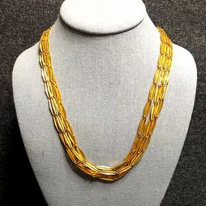 Unique gold plated necklace